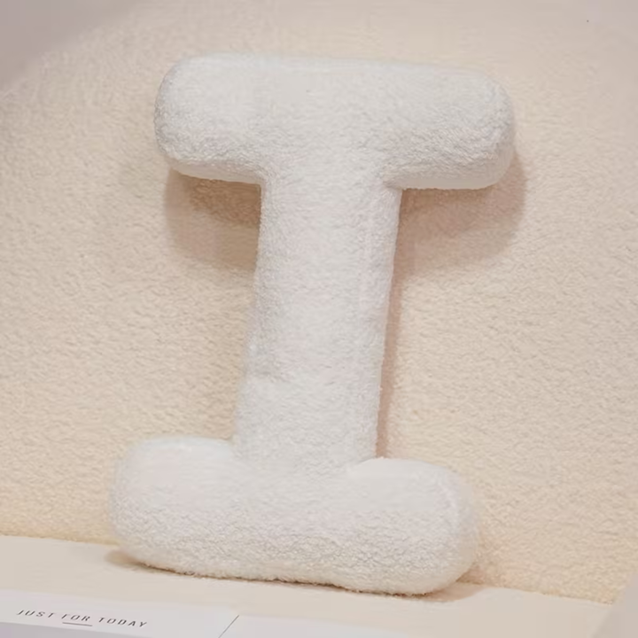 White Letter Decorative Pillow – Soft And Versatile | Creative Pillows For Your Sofa And Bed | Bowlift