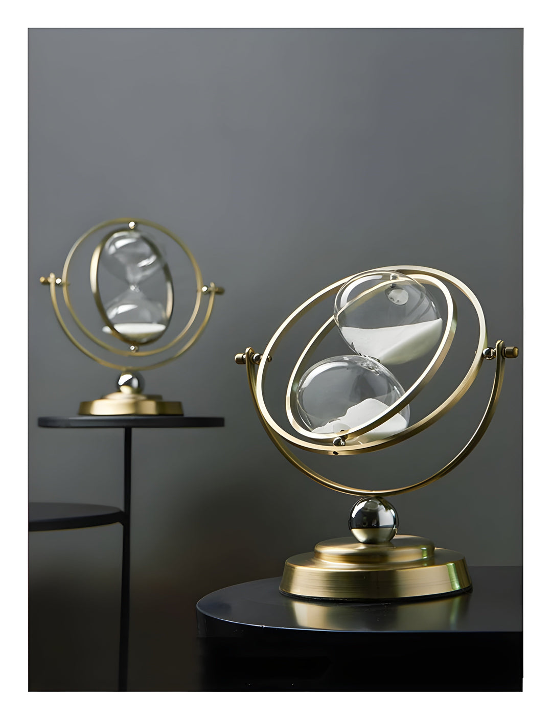 BowLift | GracefulTime Clock – Luxury Hourglass with Elegant Gold Frame & Timeless Design