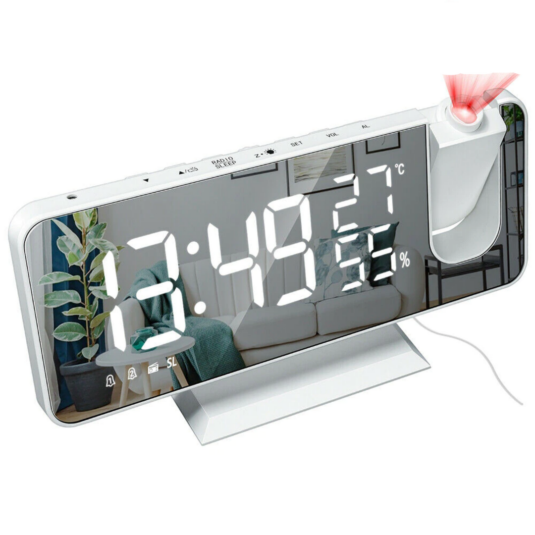 Astronatic™ Alarm Clock - LED Screen with 180° Projector Bowlift