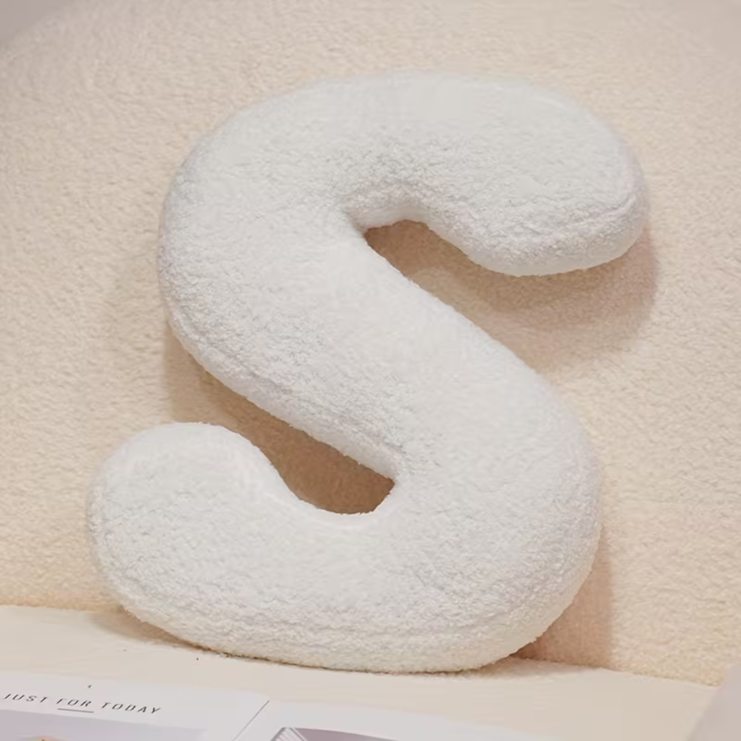 White Letter Decorative Pillow – Soft And Versatile | Creative Pillows For Your Sofa And Bed | Bowlift
