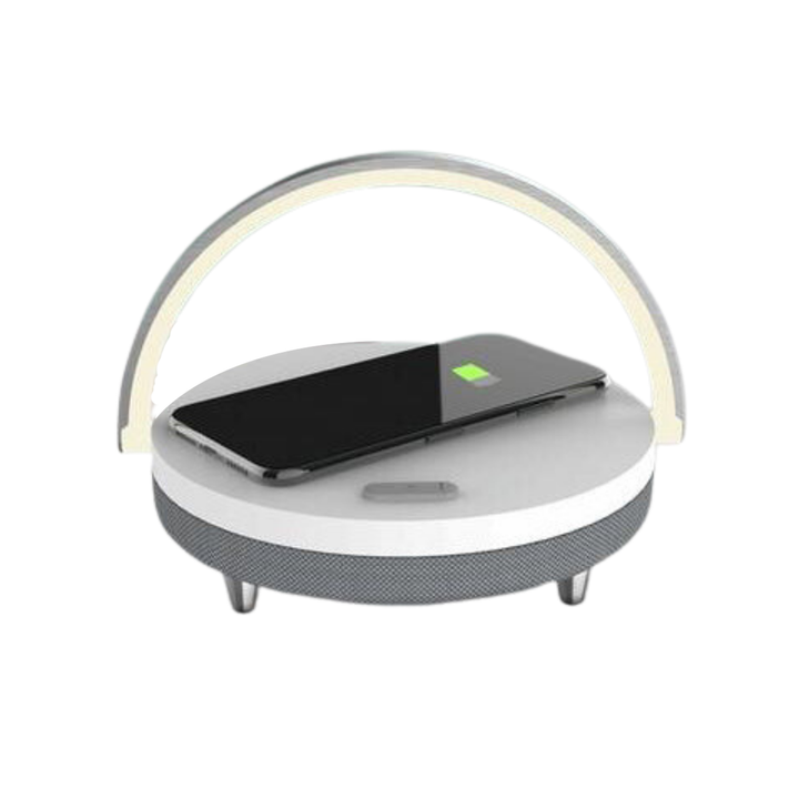 BowLift | 3-in-1 LED Lamp, Bluetooth Speaker & Wireless Charger | Smart Desk Light