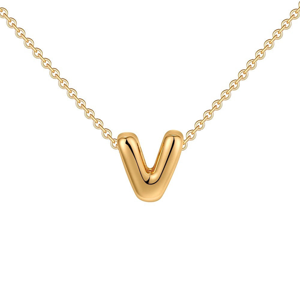 BowLift | Dainty Bubble Letter Initial Necklace