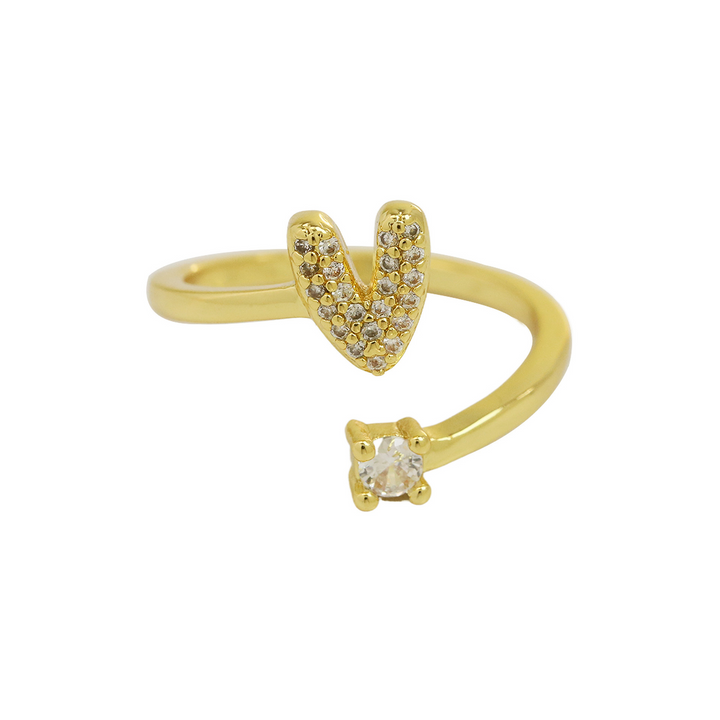 BowLift | Dainty Bubble Diamond Wrap Initial Ring