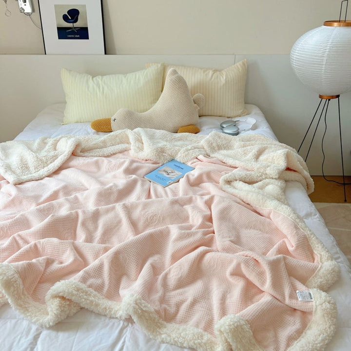 BowLift | Solène Floral Embossed Sherpa Blanket