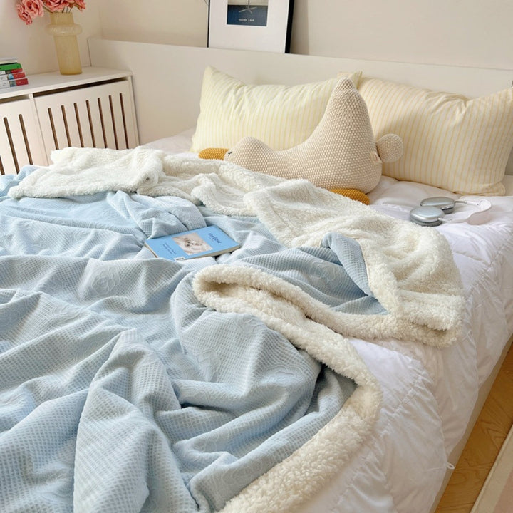 BowLift | Solène Floral Embossed Sherpa Blanket