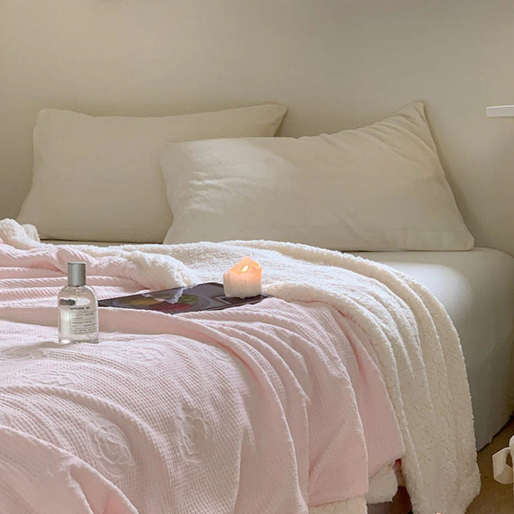 BowLift | Solène Floral Embossed Sherpa Blanket
