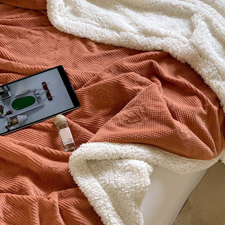 BowLift | Solène Floral Embossed Sherpa Blanket
