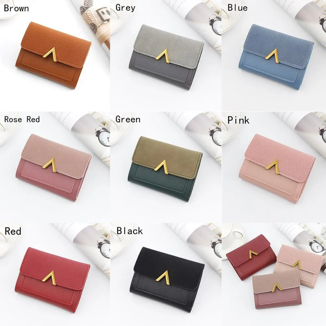 Compact Leather Wallet for Women Bowlift