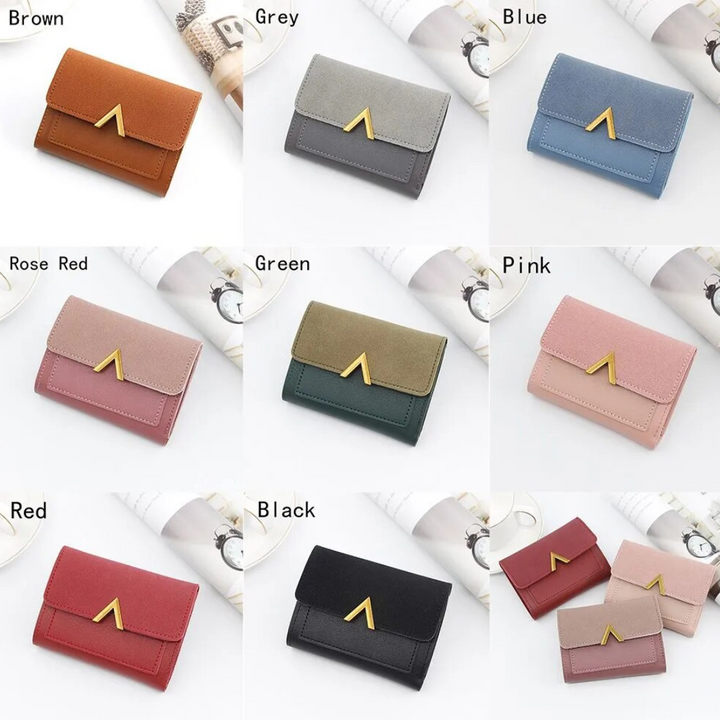 Compact Leather Wallet for Women Bowlift