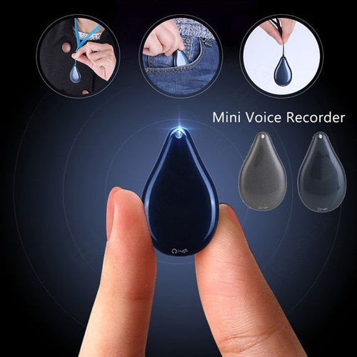 Keychain Voice Recorder with One-Button Control and 100-Hour Memory