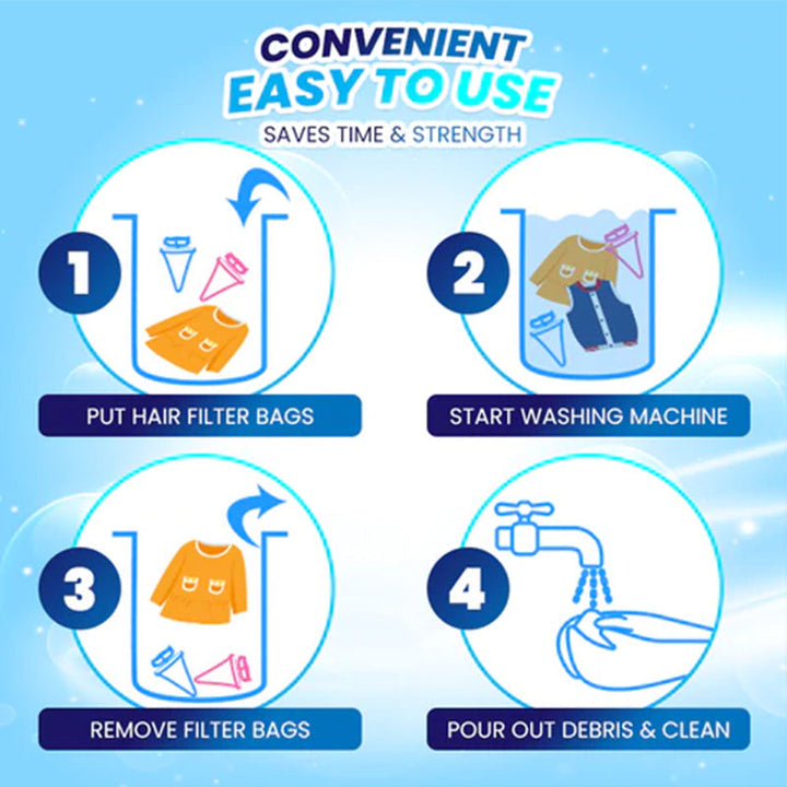 BowLift | Washing Machine Hair Filter Mesh Bags