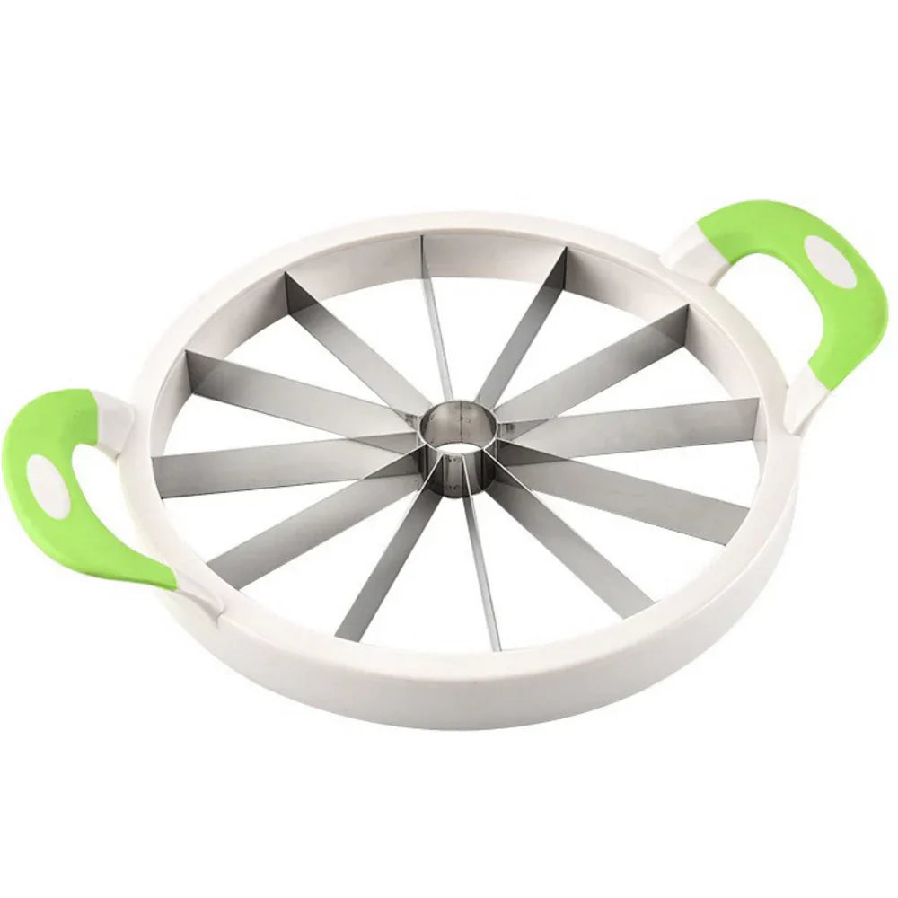 BowLift | Stainless Steel Watermelon Slicer – 12-Slice Fruit Cutter with Non-Slip Handles