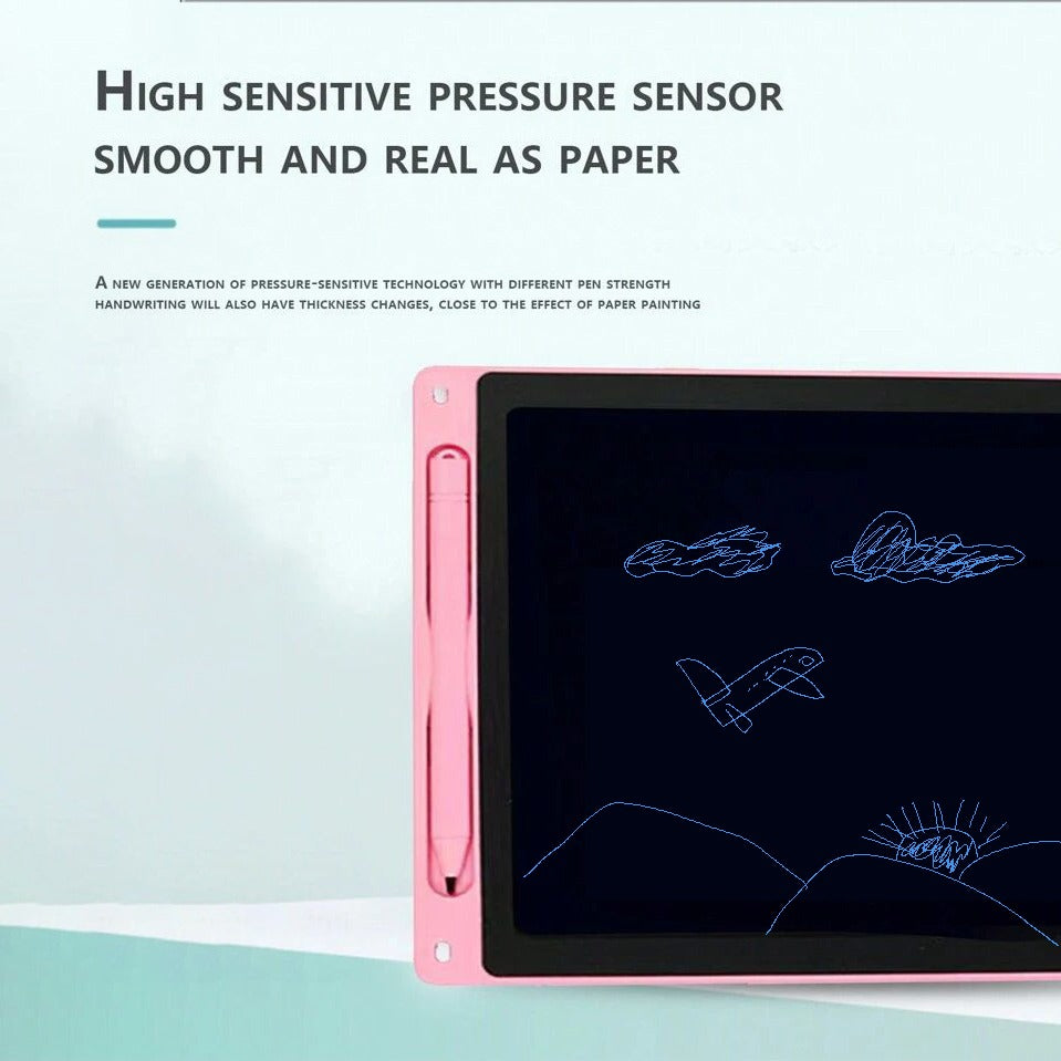 BowLift | 12-inch LCD writing tablet - erasable doodle board for kids, reusable learning notebook