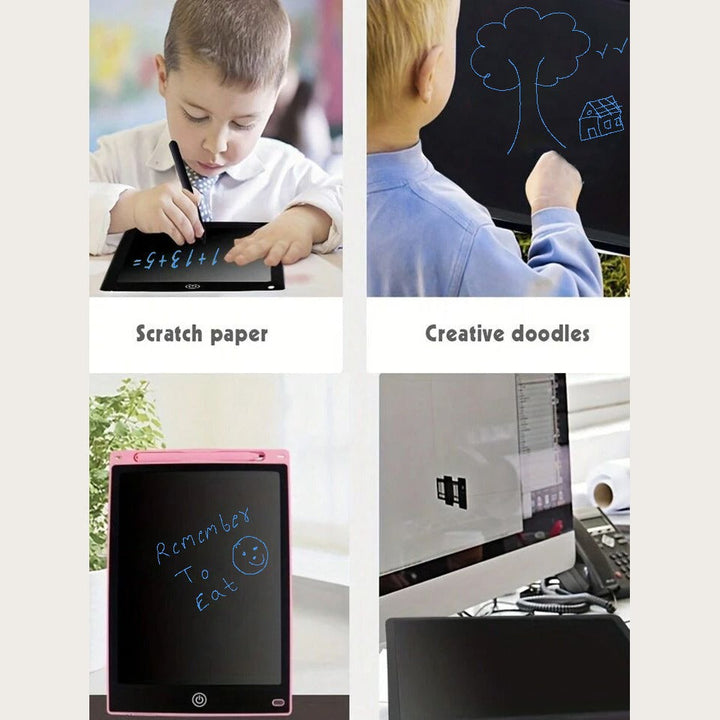 BowLift | 12-inch LCD writing tablet - erasable doodle board for kids, reusable learning notebook