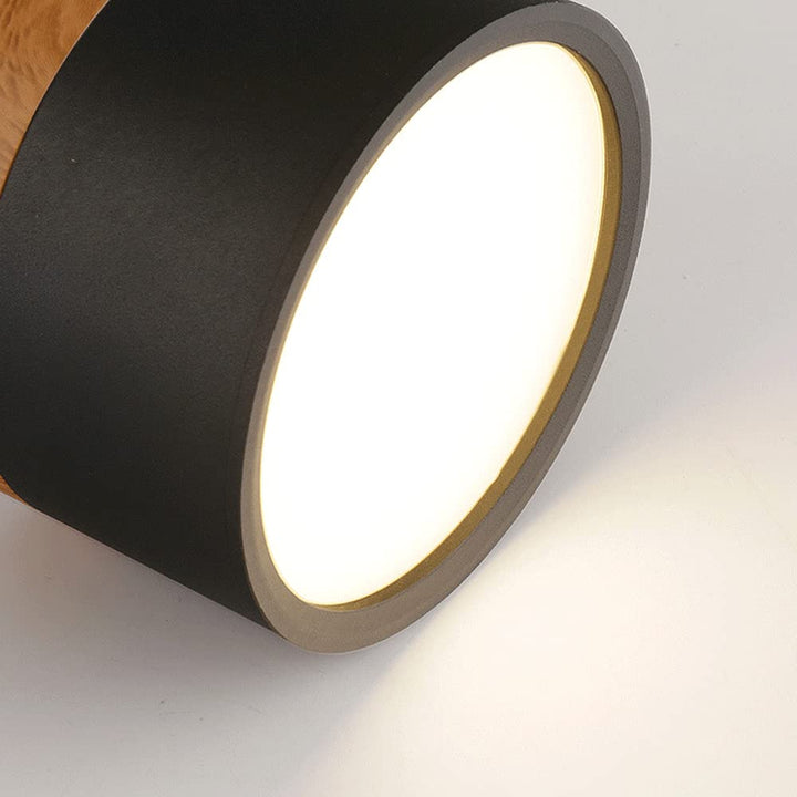 BowLift | Ceiling Light with Pink Flush Wood Finish