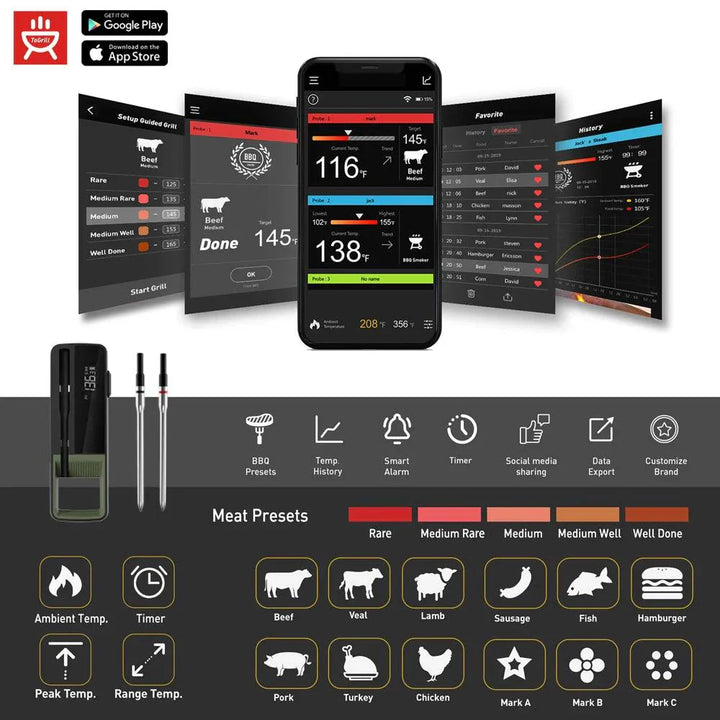 BowLift | Wireless grill thermometer with precise temperature measurement