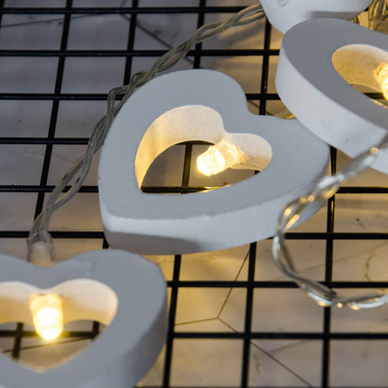 BowLift | Wooden Heart String Lights