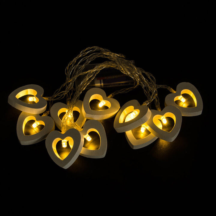 BowLift | Wooden Heart String Lights