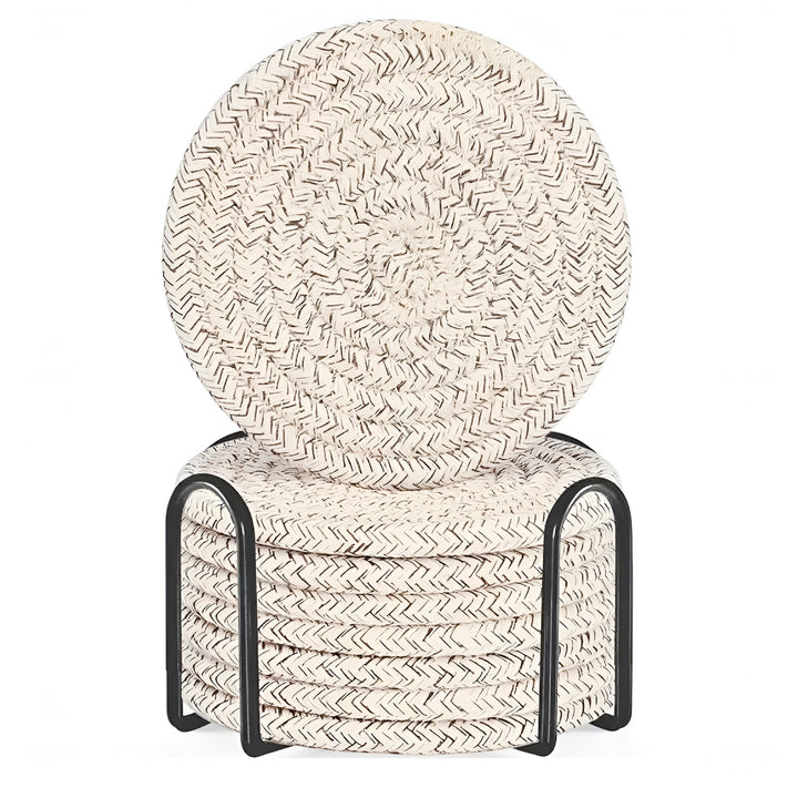 BowLift | Woven Whirl Coaster Set | 8Pcs Set