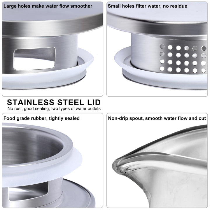 BowLift | Cylindrical heat-resistant glass jug