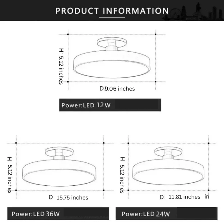 BowLift | Modern LED Ceiling Light with Flush Mount Design for Interior Spaces