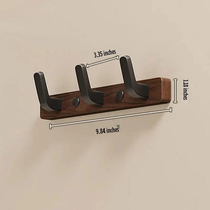 BowLift | Minimalist Wall-Mounted Coat Hook with Wood & Metal Coat Holder