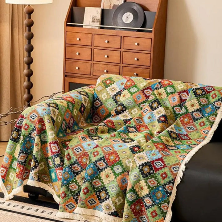 BowLift | Zahara Geometric Tribal Kilim Sofa Cover