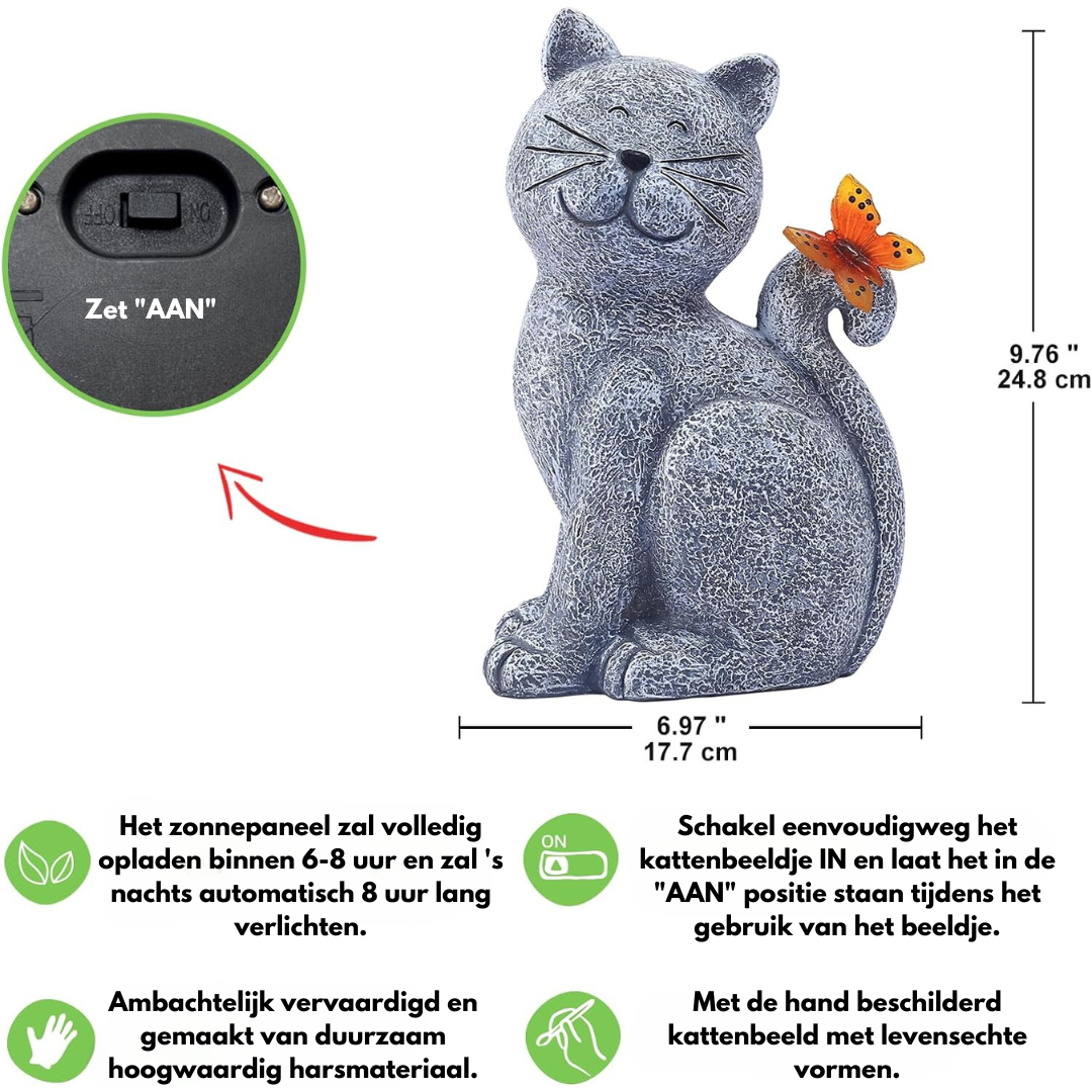 EnchantedKitty - Elegant Decorative Cat for Outdoor Space Bowlift