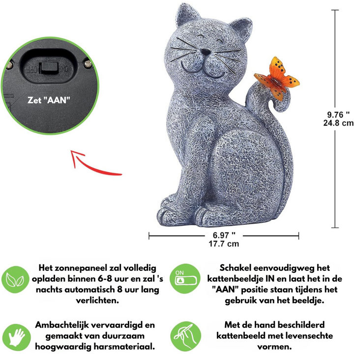 EnchantedKitty - Elegant Decorative Cat for Outdoor Space Bowlift