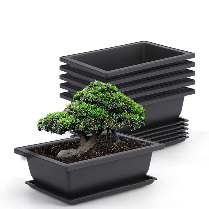 BowLift | Plant pot with saucer – Rectangular flower pot for garden and balcony