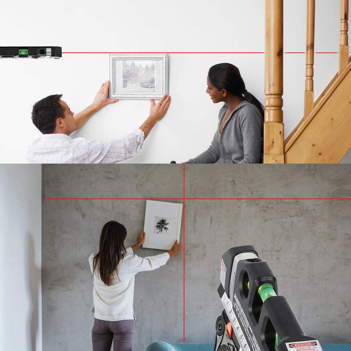 BowLift | Laser Level Ruler Multi-functional Household Infrared Decoration (Black)