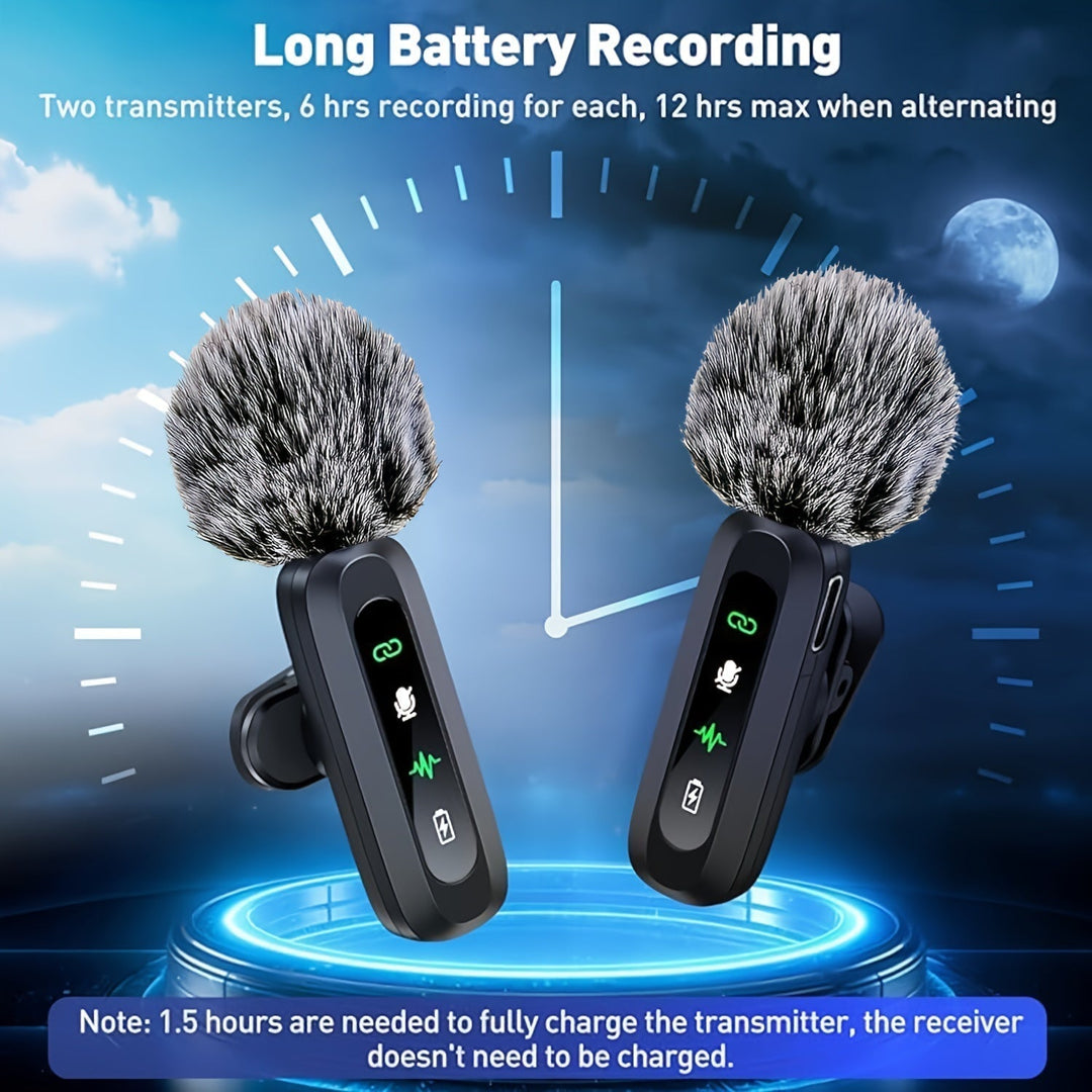 BowLift | SoundSnap Wireless Clip Microphone – USB-C Microphone for Smartphone and Tablet