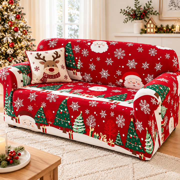 Stretch Decorative Christmas Sofa Slipcover Bowlift