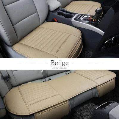 Car Seat Cushion with Leather Cover and Bamboo Charcoal, Front or Rear Seat