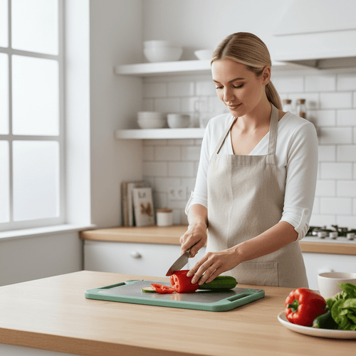 BowLift | Durable stainless steel cutting board, usable on both sides & non-stick
