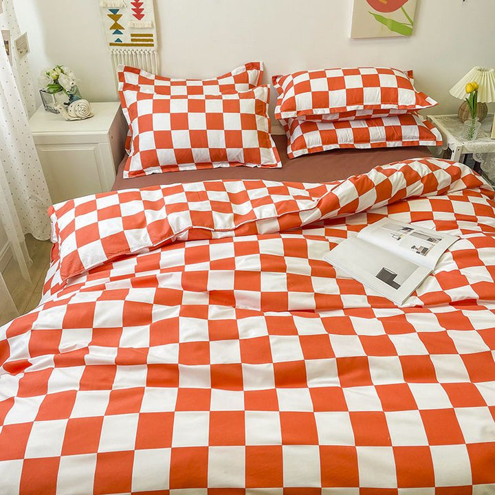 BowLift | Abstract Chessboard Single Bed Linen Set