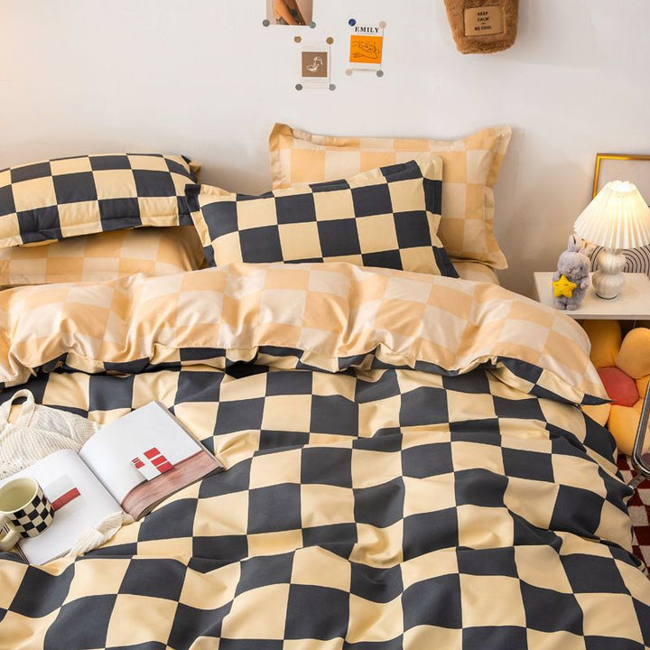 BowLift | Abstract Chessboard Single Bed Linen Set