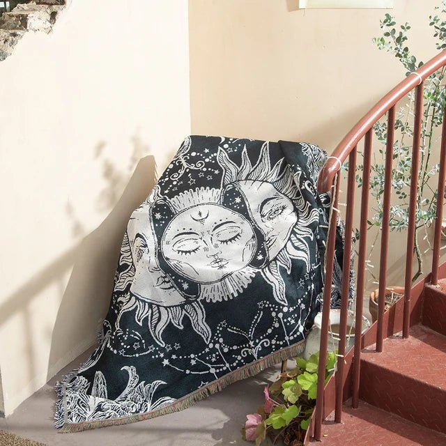 BowLift | Abstract Woven Wall Tapestry Throw Blanket