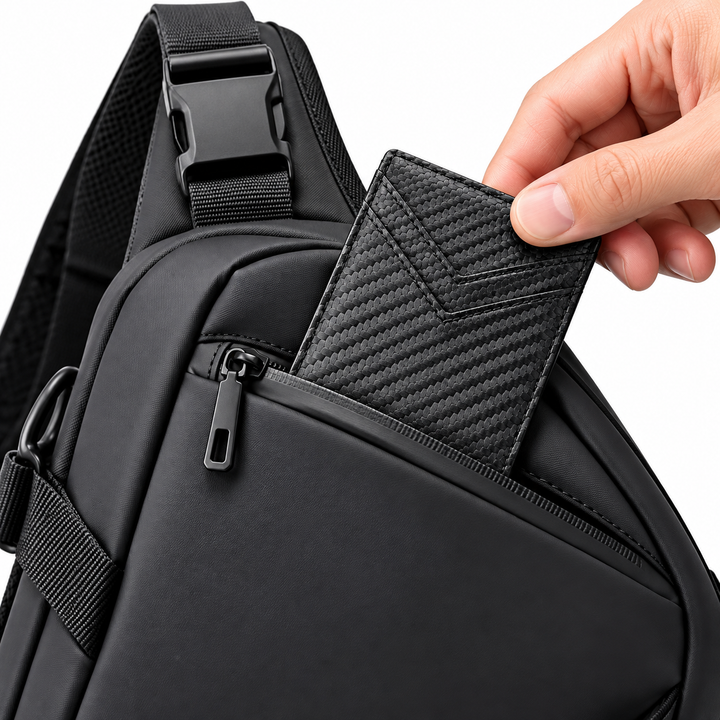 Slim Minimalist Pull-Tab Leather Card Wallet Bowlift