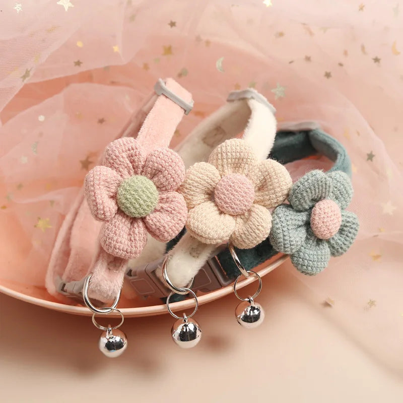 Adjustable Cat Collar with Flower - FlowerCharm Bowlift