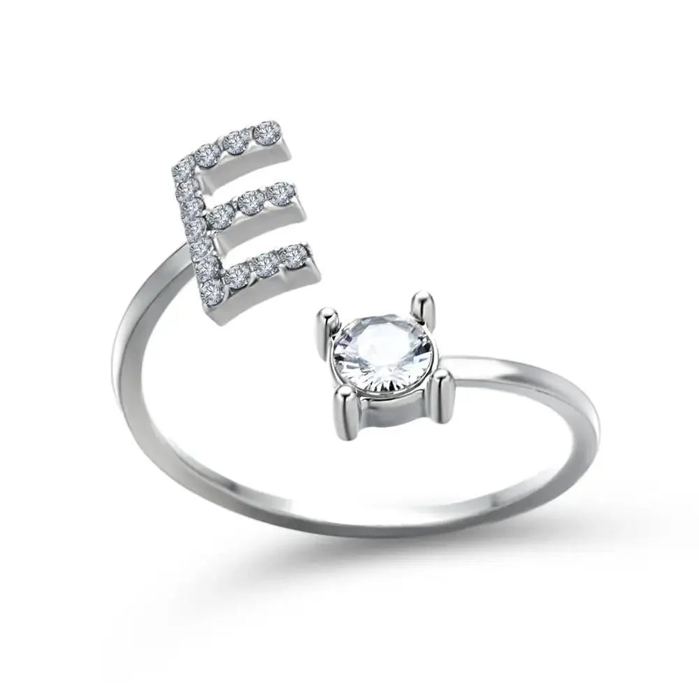 BowLift | Adjustable Dainty Diamond Letter Initial Ring