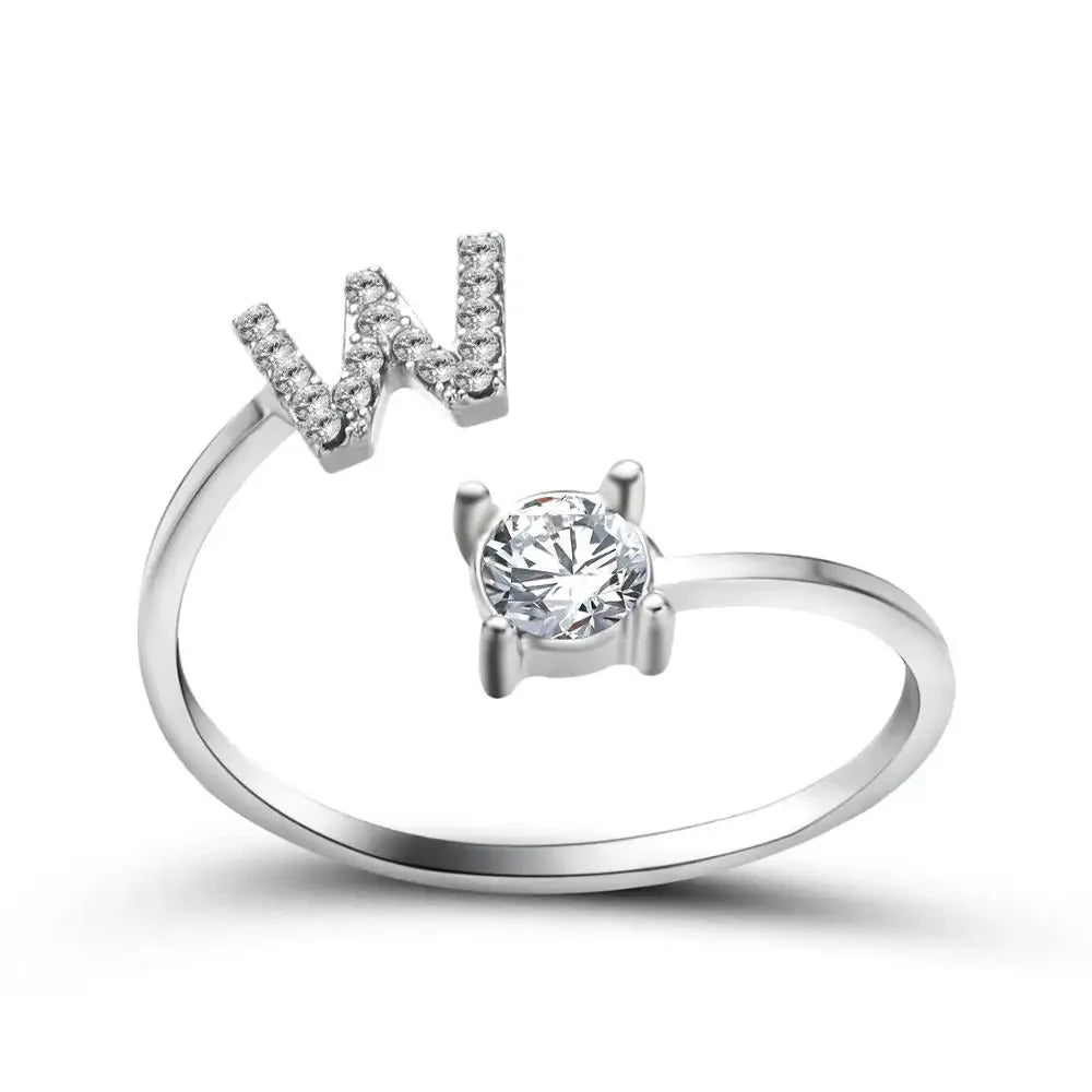 BowLift | Adjustable Dainty Diamond Letter Initial Ring