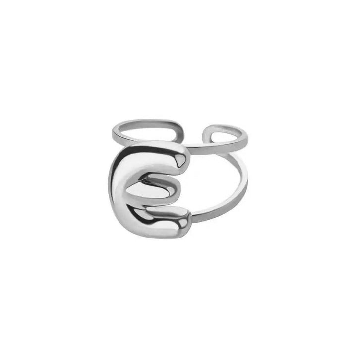 BowLift | Adjustable Open Band Bubble Letter Initial Ring