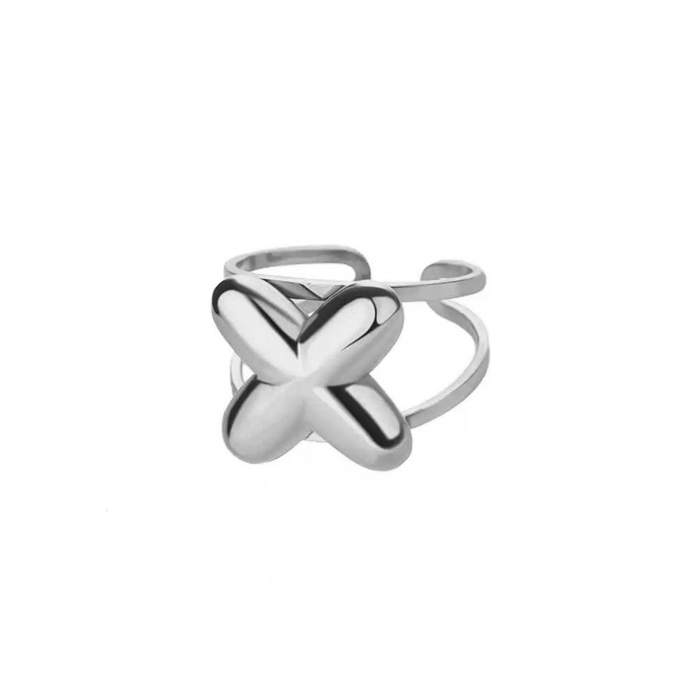 BowLift | Adjustable Open Band Bubble Letter Initial Ring