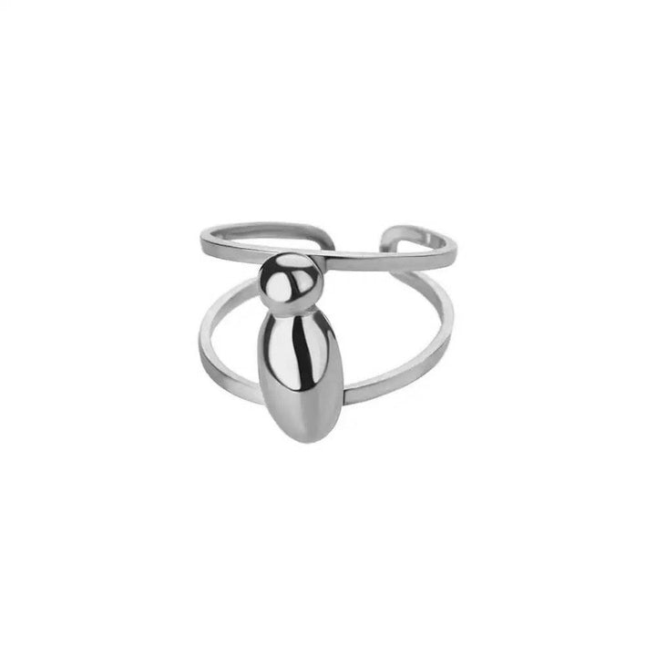 BowLift | Adjustable Open Band Bubble Letter Initial Ring