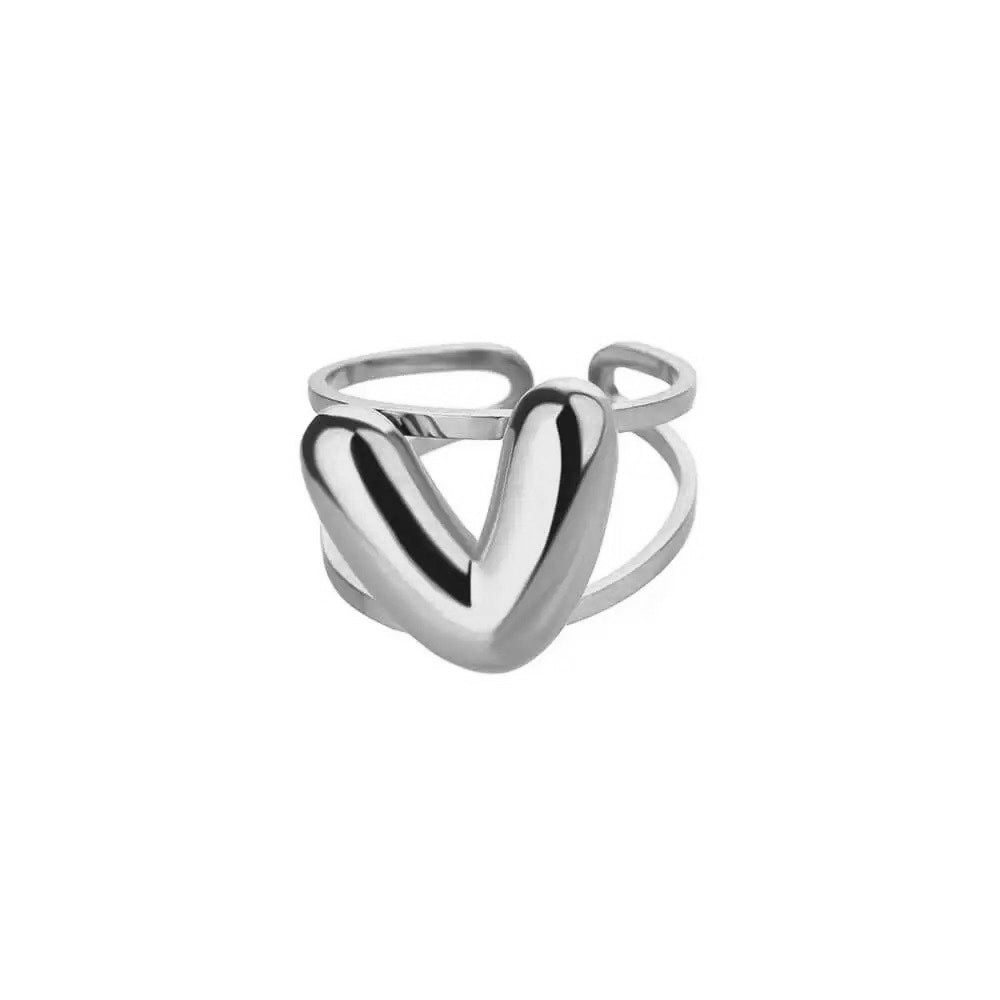 BowLift | Adjustable Open Band Bubble Letter Initial Ring