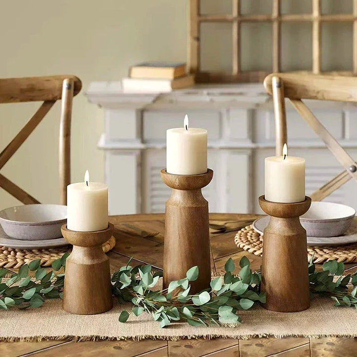 BowLift | Rustic Wooden Candlestick Holder