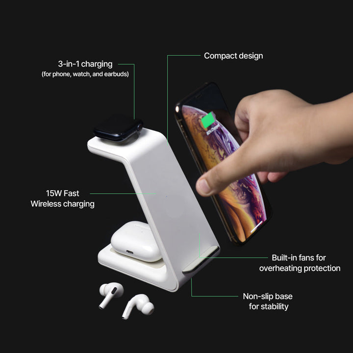 BowLift | Wireless Charging Station Fast Charger Dock