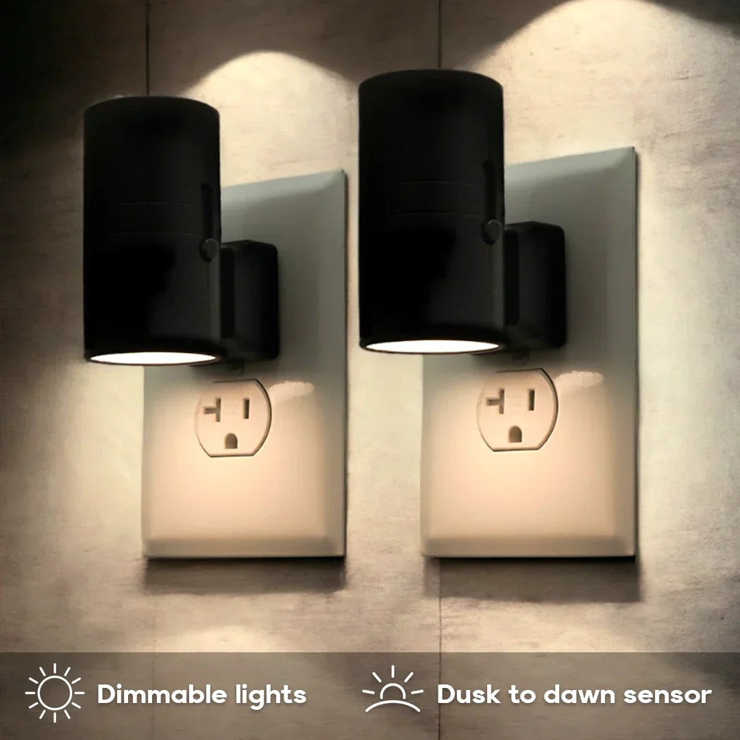 BowLift | Dimmable Plug-In Night Light with Motion Sensor - LED Light for Bedrooms, Hallways, and Stairs