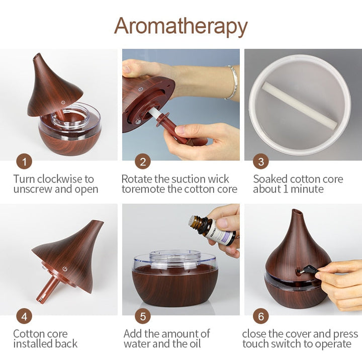 BowLift | Aroma Diffuser with Humidifier and LED Lighting - AromaGlow